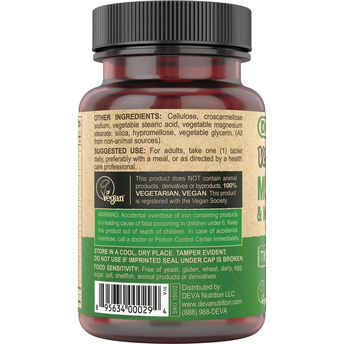 Vegan Multivitamin & Mineral Supplement - Tiny Tablets