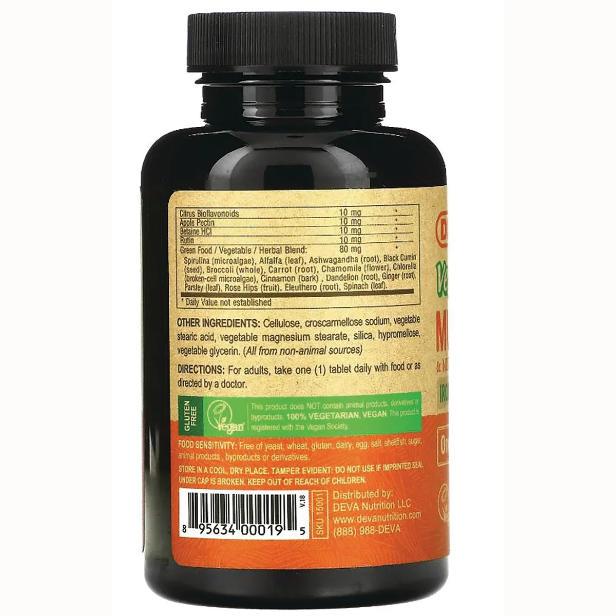 Vegan Multivitamin & Mineral Iron Free