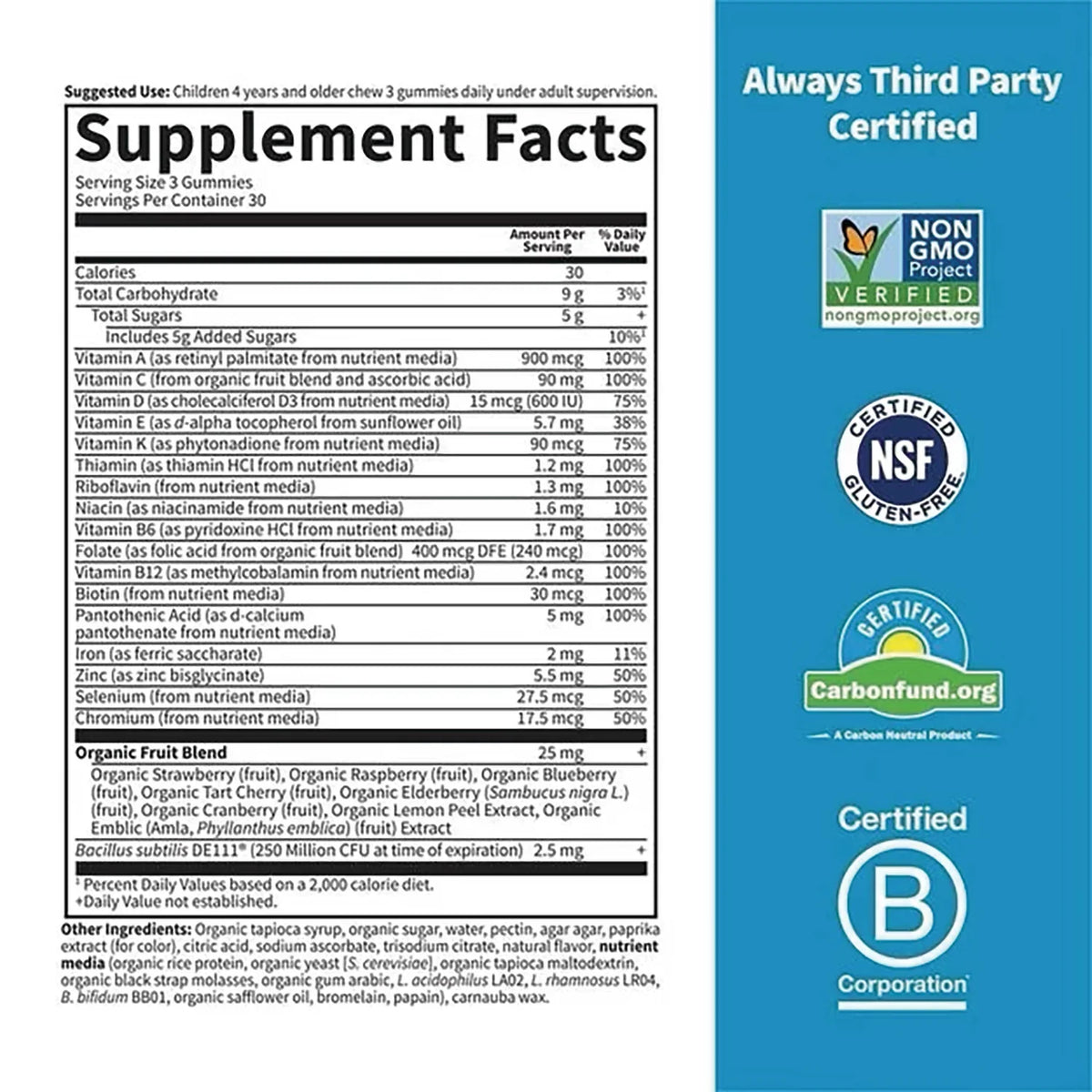 Vitamin Code Gummies Kids Multi with Iron - Orange