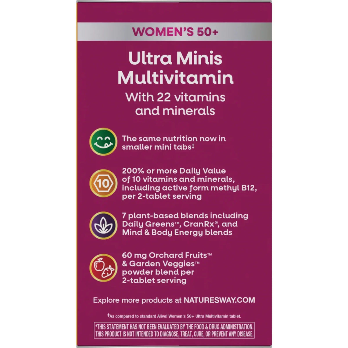 Alive! Women's 50+ Ultra Minis Multivitamin