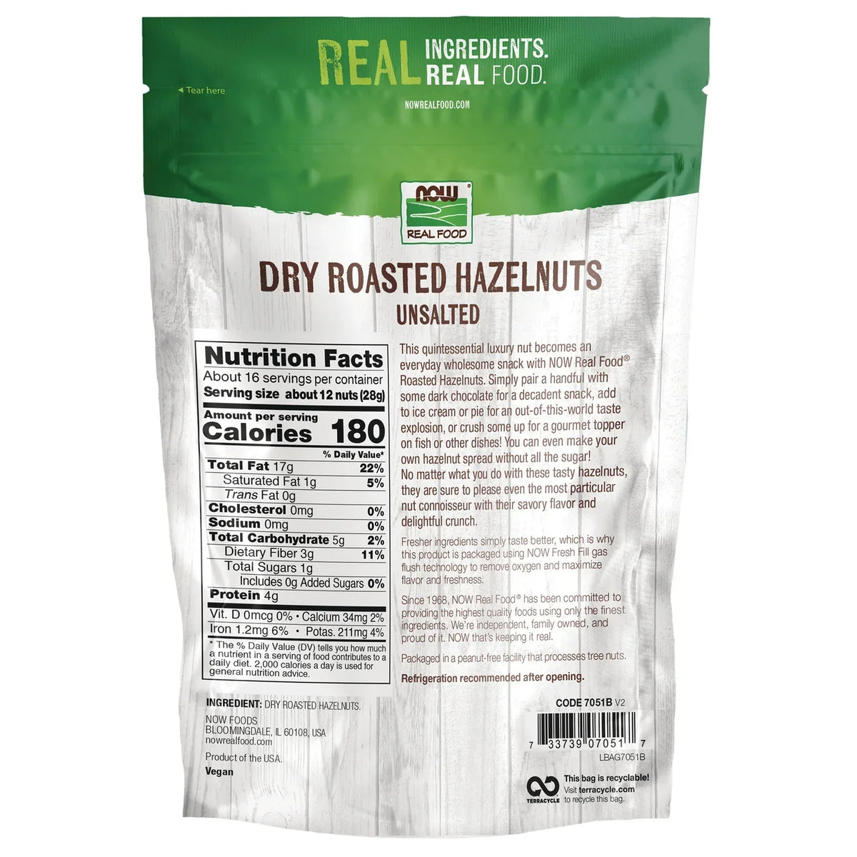 Dry Roasted & Unsalted Hazelnuts