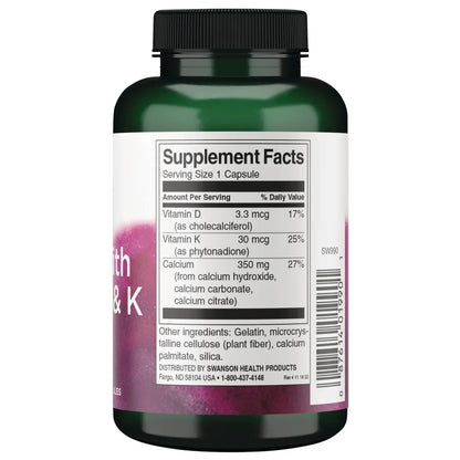 Calcium with Vitamins D & K - 3 in-1 Formula