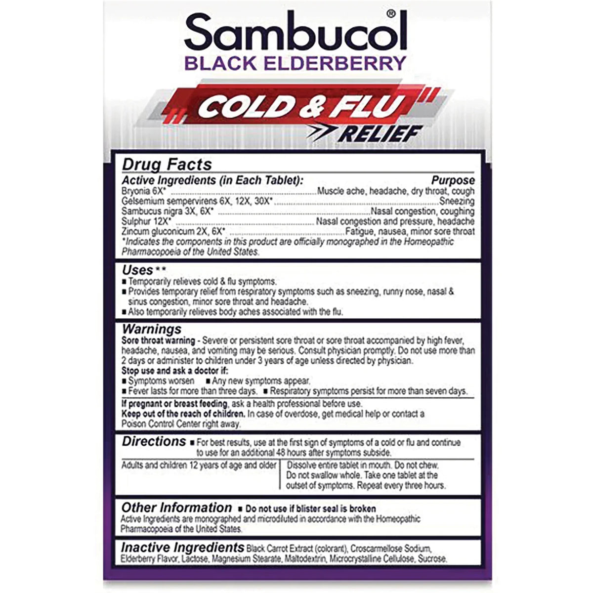Black Elderberry Cold And Flu Relief