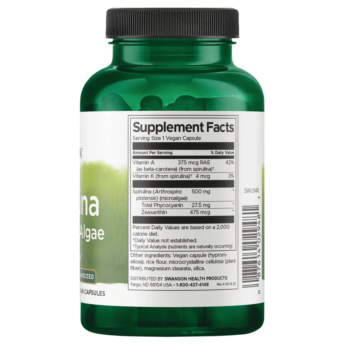 Spirulina Blue-Green Algae - Standardized
