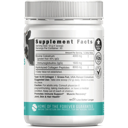 Nutri Colostrum + Collagen Peptides - Unflavored