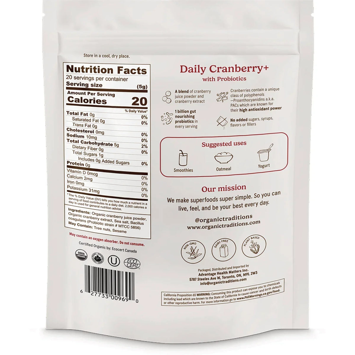 Daily Cranberry+ with Probiotics