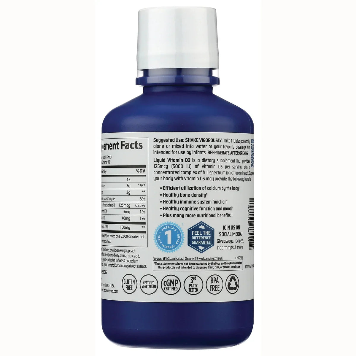 Liquid Vitamin D3 + Ionic Trace Minerals - Tropical Cherry